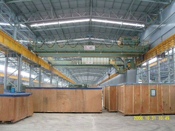 越南浦项钢厂40t桥式起重机